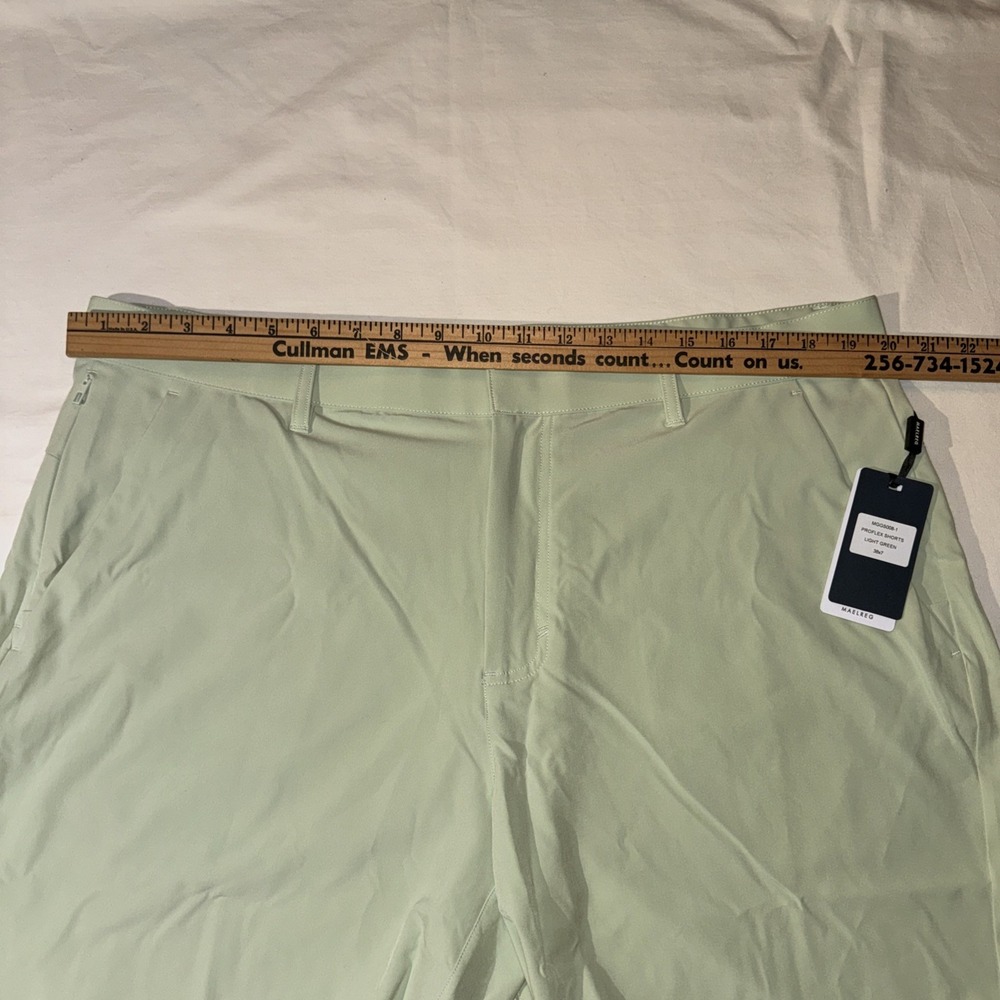 Maelreg Performance Light Green Mint Golf Shorts Men's Size 38x7 NWT - Picture 4 of 10